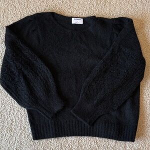 Old Navy Women's Black Lace Sleeve Sweater